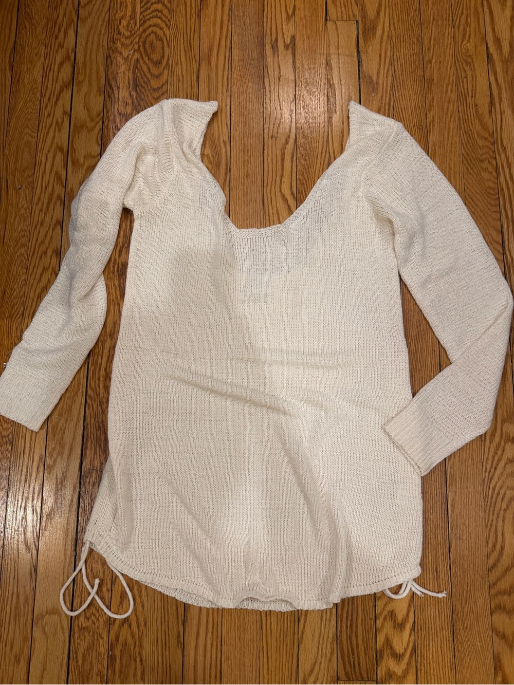 Women’s Cream Knit Swim Coverup - Lightweight Beach Tunic